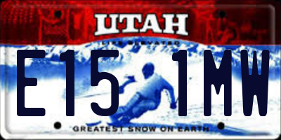 UT license plate E151MW