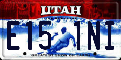UT license plate E151NI