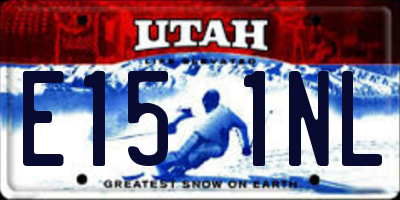 UT license plate E151NL