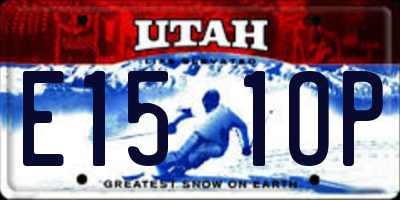 UT license plate E151OP