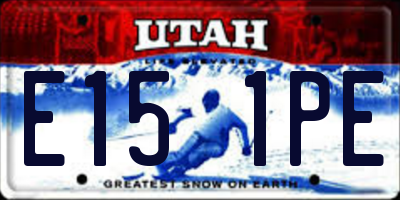 UT license plate E151PE
