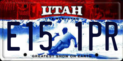 UT license plate E151PR