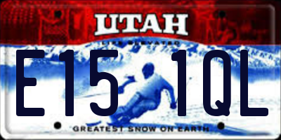 UT license plate E151QL