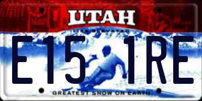 UT license plate E151RE