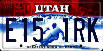 UT license plate E151RK