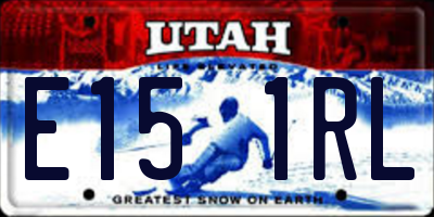 UT license plate E151RL