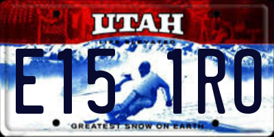 UT license plate E151RO