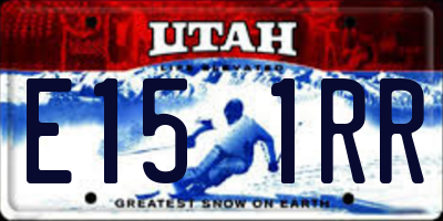UT license plate E151RR