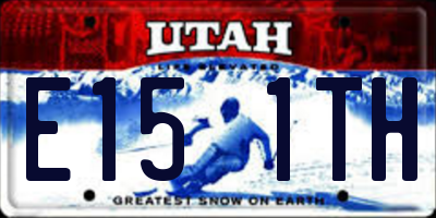 UT license plate E151TH
