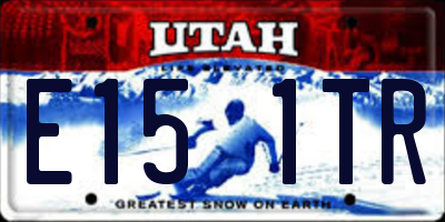 UT license plate E151TR