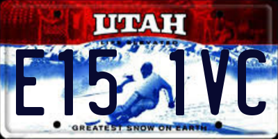 UT license plate E151VC