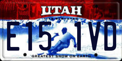 UT license plate E151VD