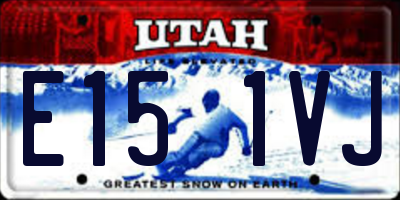 UT license plate E151VJ