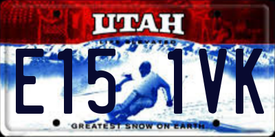 UT license plate E151VK