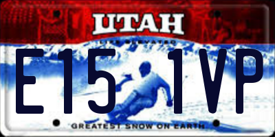UT license plate E151VP