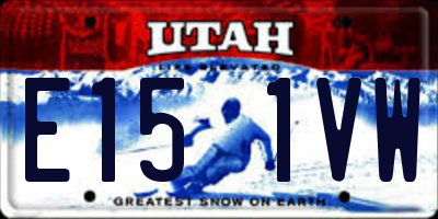 UT license plate E151VW