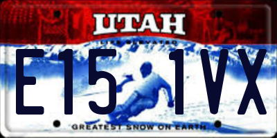 UT license plate E151VX