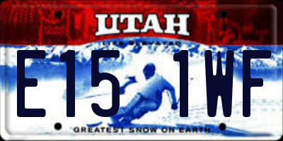 UT license plate E151WF