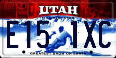 UT license plate E151XC