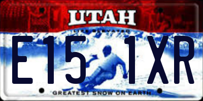 UT license plate E151XR
