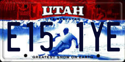 UT license plate E151YE