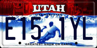 UT license plate E151YL