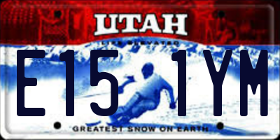 UT license plate E151YM
