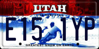 UT license plate E151YP