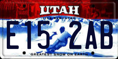 UT license plate E152AB