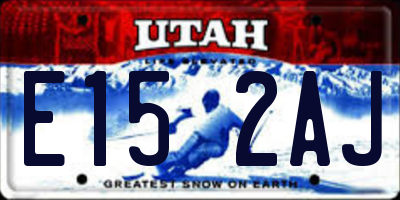 UT license plate E152AJ