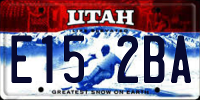 UT license plate E152BA