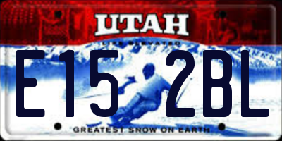 UT license plate E152BL