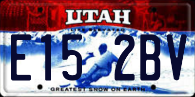 UT license plate E152BV