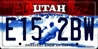 UT license plate E152BW