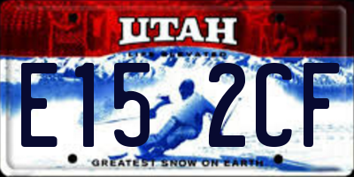 UT license plate E152CF