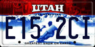 UT license plate E152CI