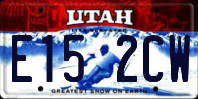 UT license plate E152CW