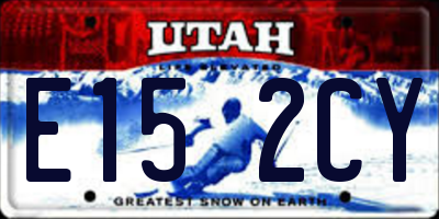 UT license plate E152CY