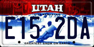 UT license plate E152DA