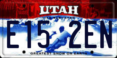 UT license plate E152EN