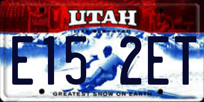 UT license plate E152ET