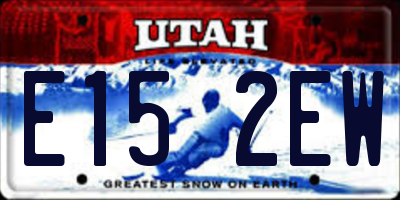 UT license plate E152EW