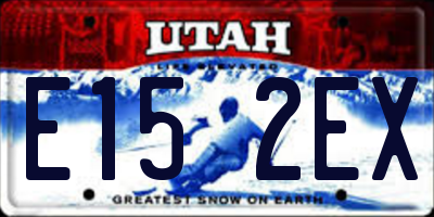UT license plate E152EX