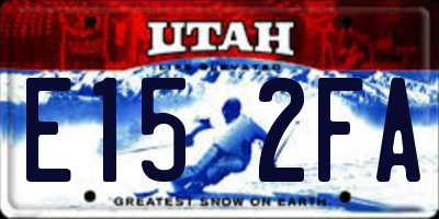 UT license plate E152FA