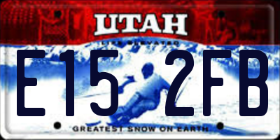 UT license plate E152FB