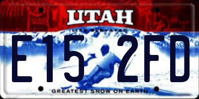 UT license plate E152FD