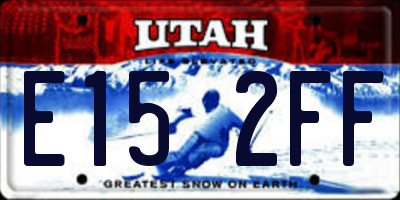 UT license plate E152FF