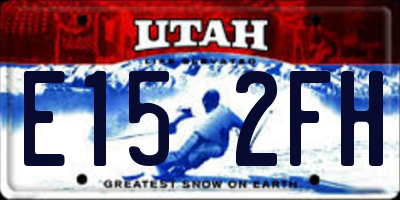 UT license plate E152FH