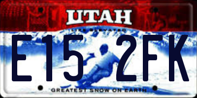 UT license plate E152FK