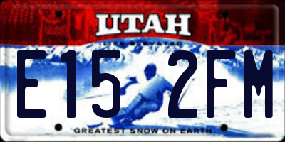 UT license plate E152FM